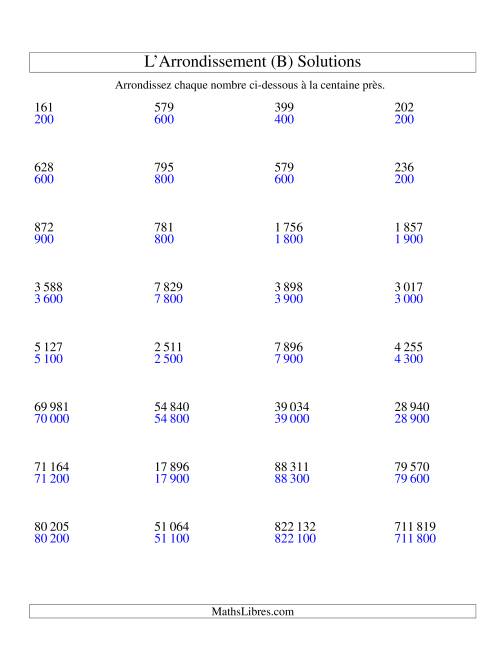 Arrondir un nombre au 100 près (version SI) (B) page 2