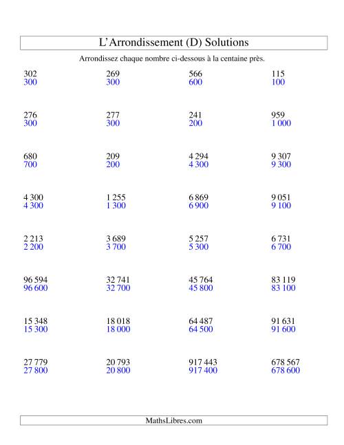 Arrondir un nombre au 100 près (version SI) (D) page 2