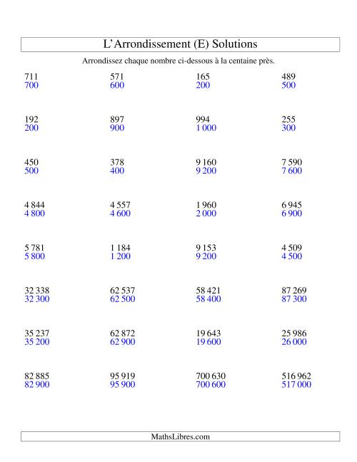 Arrondir un nombre au 100 près (version SI) (E) page 2