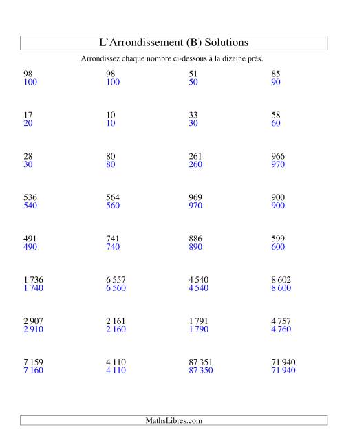 Arrondir un nombre au 10 près (version SI) (B) page 2