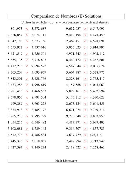 Comparaisons des chiffres jusqu'à 10,000,000 (version US) (E) page 2