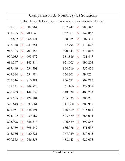 Comparaisons des chiffres jusqu'à 1.000.000 (version EU) (C) page 2