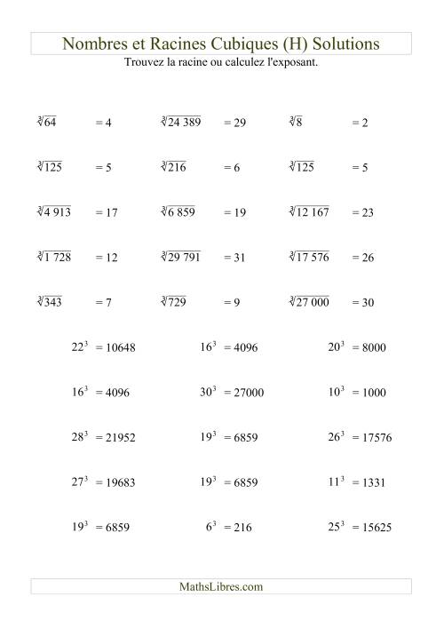 Nombres et racines cubiques (H) page 2
