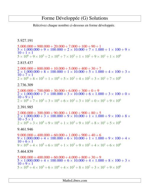 Écriture de nombres en forme dévoleppée 1.000.000 à 9.999.999 (version EU) (G) page 2