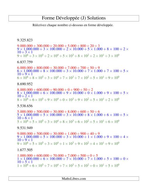 Écriture de nombres en forme dévoleppée 1.000.000 à 9.999.999 (version EU) (J) page 2
