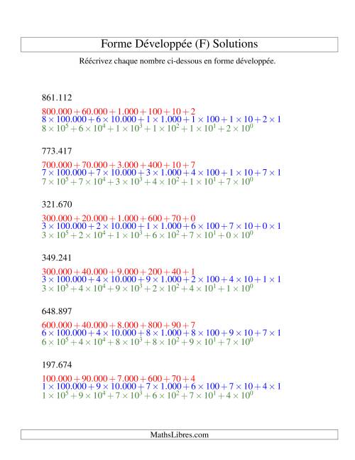 Écriture de nombres en forme dévoleppée 100.000 à 999.999 (version EU) (F) page 2