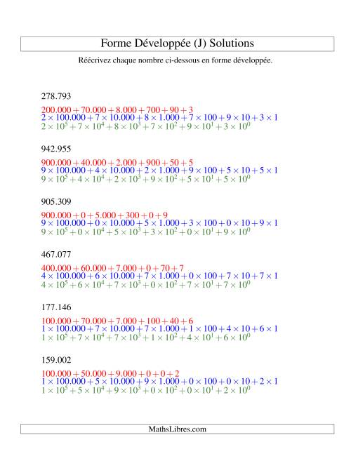 Écriture de nombres en forme dévoleppée 100.000 à 999.999 (version EU) (J) page 2