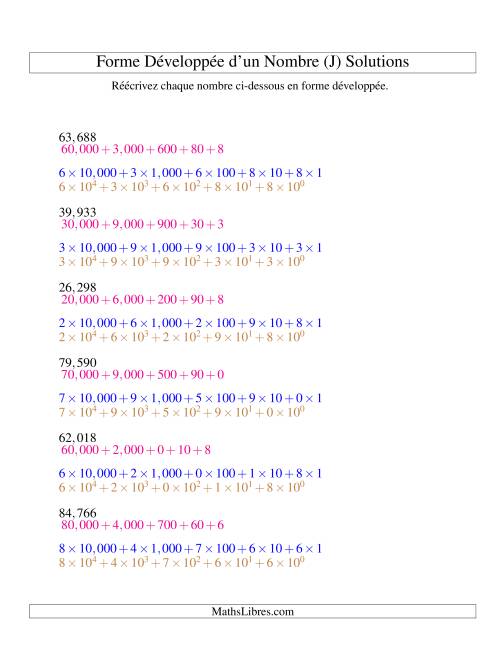 Écriture de nombres en forme dévoleppée 10,000 à 99,999 (version US) (J) page 2