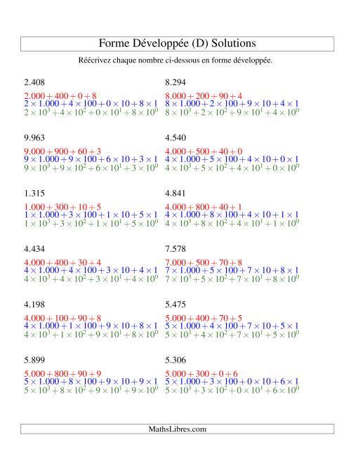 Écriture de nombres en forme dévoleppée 1.000 à 9.999 (version EU) (D) page 2