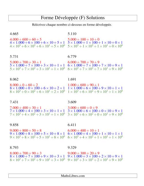 Écriture de nombres en forme dévoleppée 1.000 à 9.999 (version EU) (F) page 2