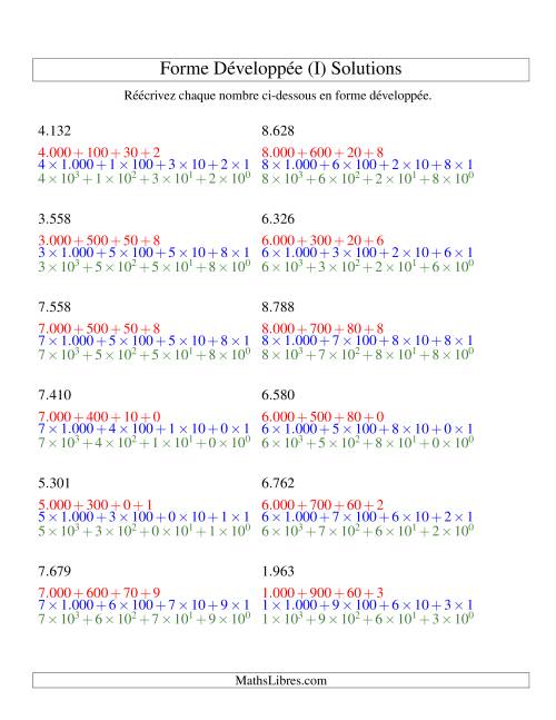 Écriture de nombres en forme dévoleppée 1.000 à 9.999 (version EU) (I) page 2