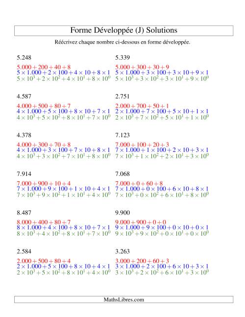 Écriture de nombres en forme dévoleppée 1.000 à 9.999 (version EU) (J) page 2