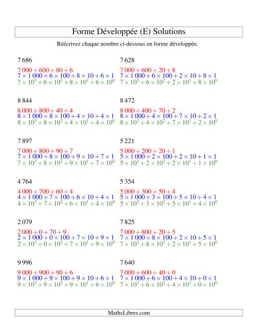 Écriture de nombres en forme dévoleppée 1 000 à 9 999 (version SI) (E) page 2