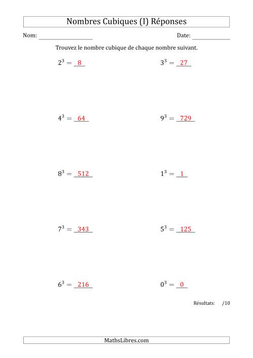 Nombres Cubiques de 0 à 9 (I) page 2