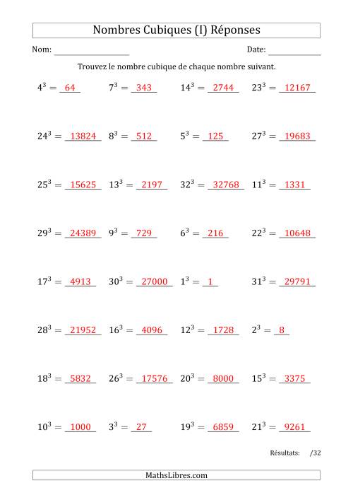 Nombres Cubiques de 1 à 32 (I) page 2