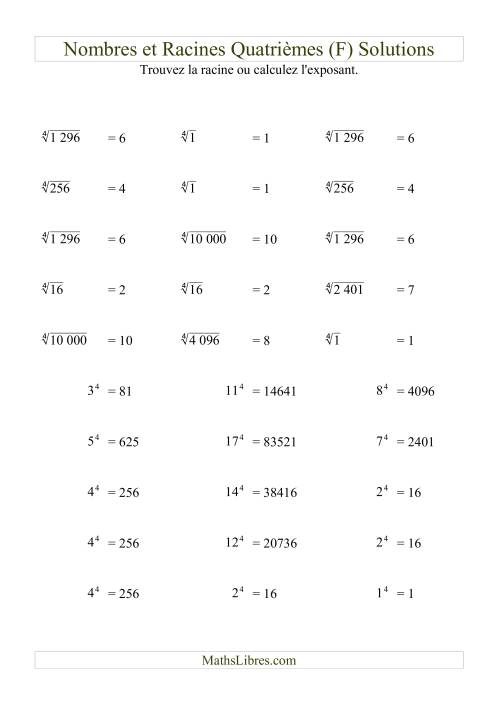 Nombres et racines quatrièmes (F) page 2