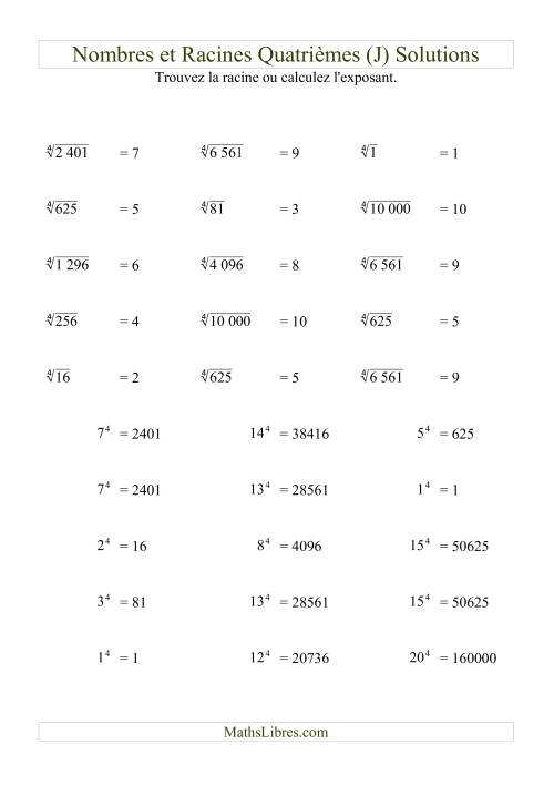 Nombres et racines quatrièmes (J) page 2