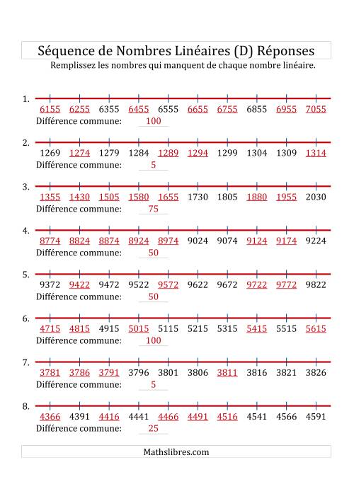 Séquence Personnalisée de Nombres Linéaires Croissants (Maximum 10 000) (D) page 2