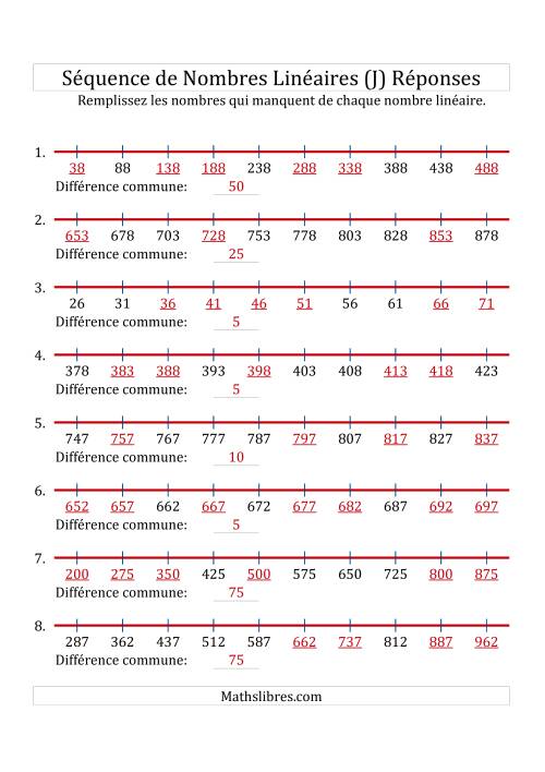 Séquence Personnalisée de Nombres Linéaires Croissants (Maximum 1 000) (J) page 2