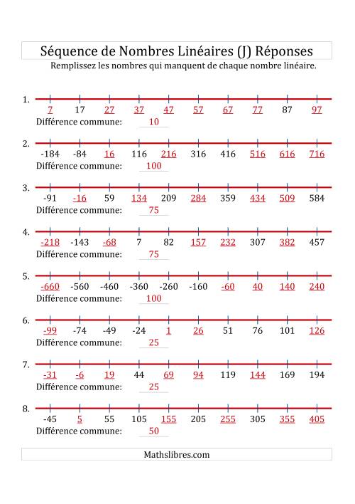 Séquence Personnalisée de Nombres Linéaires Croissants (Maximum 100) (J) page 2