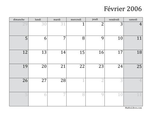 Calendrier Mensuel 2006 (A) page 2