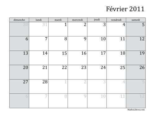 Calendrier Mensuel 2011 (A) page 2