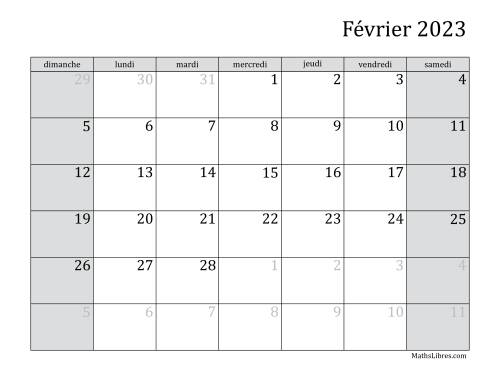 Calendrier Mensuel 2023 (A) page 2