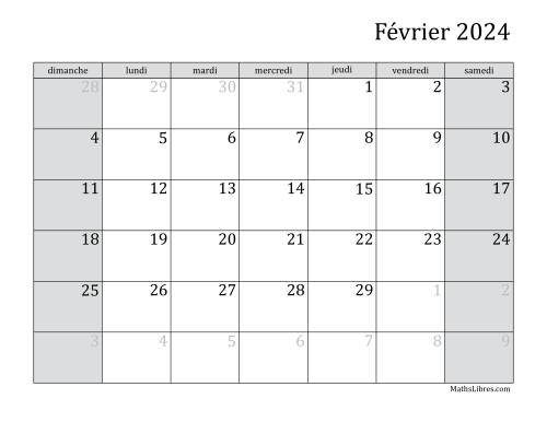 Calendrier Mensuel 2024 (A) page 2