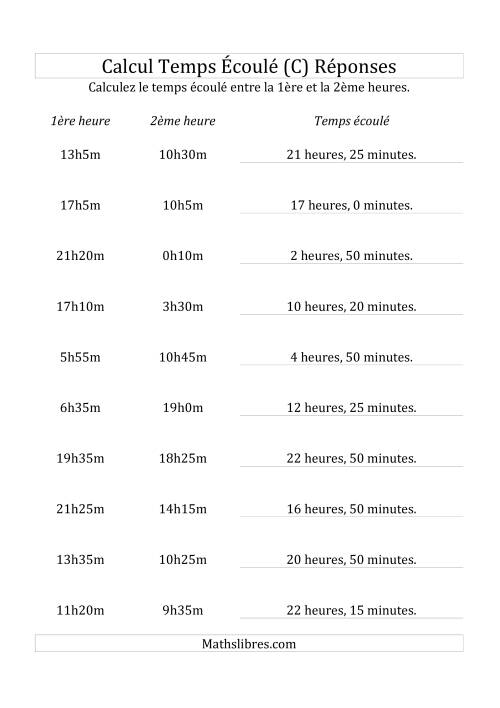 Temps Écoulé Jusqu'à 24 Heures, à Intervalle de 5 Minutes (C) page 2